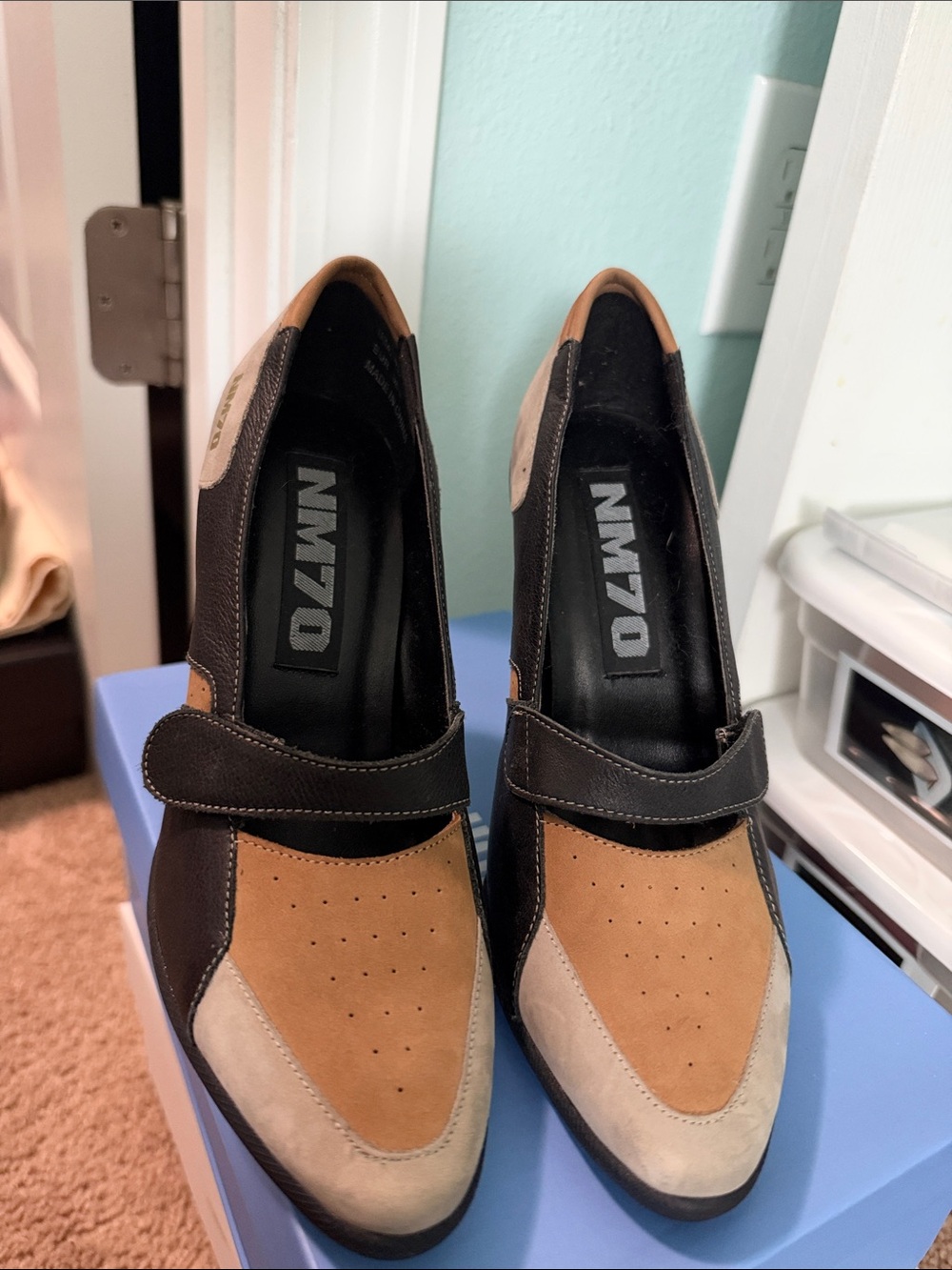 NM70 Multi-Color Patchwork Mary Jane Sneaker Pumps